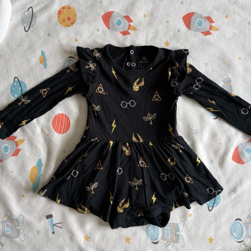 Kyte BABY Happy Potter bodysuit dress
